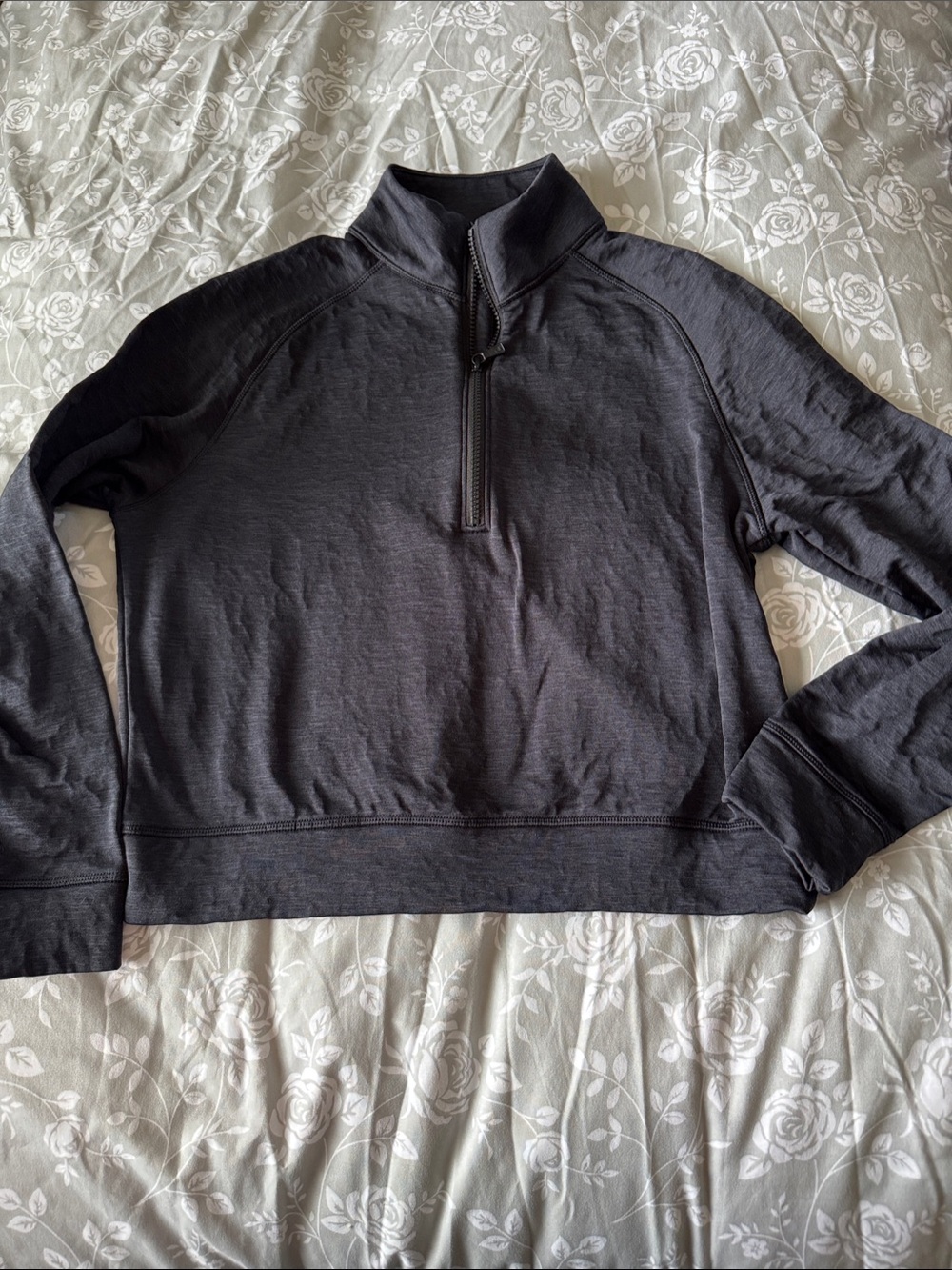 Peter Millar Charcoal Gray Quarter-Zip Pullover